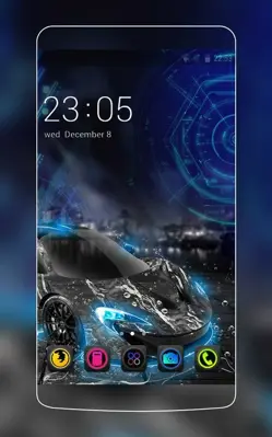 Black Car Theme Racing Auto Neon Light android App screenshot 3